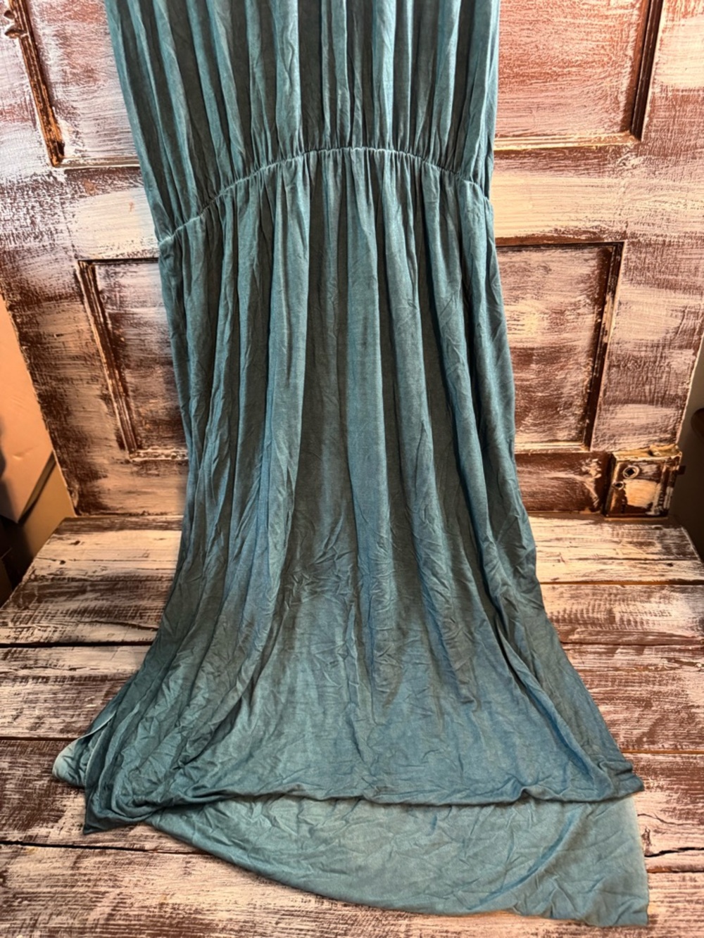 LA MIEL Teal High-Low Maxi Dress - Picture 2 of 5